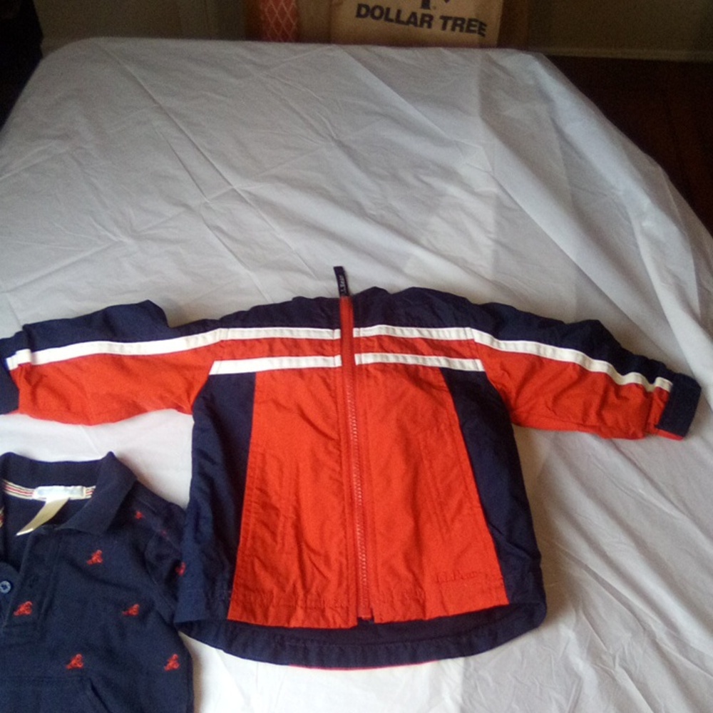 L.L . BEAN SPRING JACKET/ JANIE AND JACK ROMPER - Picture 2 of 5